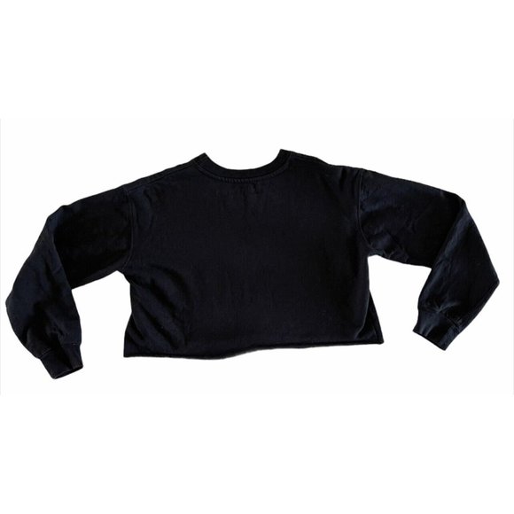 Pink Floyd Cropped Sweatshirt Black Crew Neck Long Sleeve 1973 Tour Music Rock - Picture 2 of 7